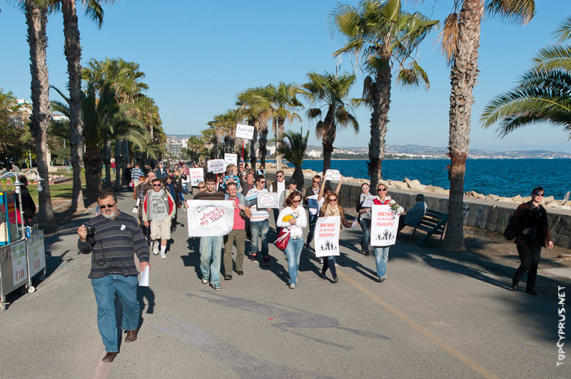 Митинг на Кипре в защиту выборов в России