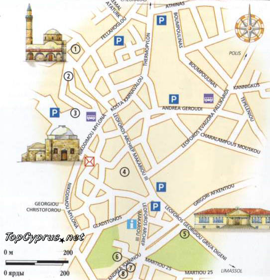 Карта центра Пафоса